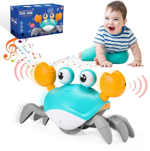 Veopoko Crawling Crab Toy, Toys for 1 2 3 4 Year Old Boys Sensory Toys for Babies 1 2 3 4 Year Old Girl Gifts Baby Toys 0-6 Months Birthday Gifts for Girls Montessori Toys for Babies 6-12 Months