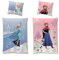 Disney Die Eiskönigin Winter Bettwäsche Set 135x200 80x80 cm · Frozen Mädchenbettwäsche mit Anna und ELSA · Motiv Diamonds aus 100% Baumwolle Flanell Qualität mit Reißverschluss