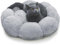 YAGE Cat Bed Warm Cosy Donut Pet Bed Soft Plush Pet Cushion for Indoor Cats and Small Dogs Better Sleeping,Fluffy Kitten Bed Washable,Anti-Slip Bottom-Grey 50x50x13cm
