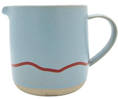 Keith Brymer Jones Studio Collaboration Range - Ceramic Large Jug - Clear Sky & Red - 400ml - Gift Boxed