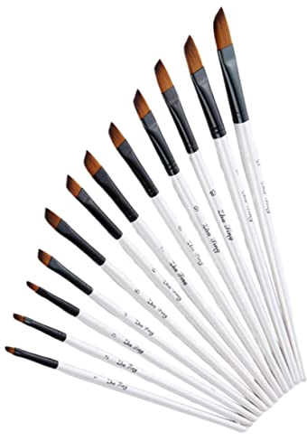 Operitacx Kinderanzug 12St acrylbilder ölbilder bodypainting holzstiel Aquarell-Pinsel Pinsel gesetzt Ölpinsel natürlich Malerei Graffiti-Stift Bürste Kind Pinsel für Ölfarbe Hölzern Weiß