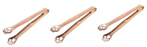 BESPORTBLE 3pcs Clip Bread Cake Tongs Kitchen Tool Tongs for Serving Food Baking Food Retro Tea Tongs Wok Stand for Gas Hob Retro Candy Fruit Serving Tongs Candy Tongs Coffee Stainless Steel