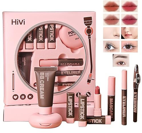 Make-up-Set All-in-One-Mädchen-Make-up-Geschenkset für Frauen, komplettes Starter-Kosmetik-Set, inklusive Augenpinsel-Set, Lidschatten-Palette, Augenbrauenstift, Mascara, Eyeliner-Stift