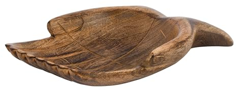 Divit Shilp Plateau en Bois Naturel, Bol de Service pour la Salade, Les légumes et Les Fruits, Grand Plateau Profond pour la Famille et la fête.… (Hand Bowl)