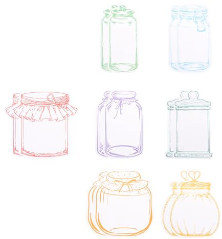 PATIKIL Transparent Dried Flower Bookmarks, 14 Pack Clear Pressed Flower Bookmarks Glassware Bottle Glassware Sticker for DIY Flower Page Clips Bookmark