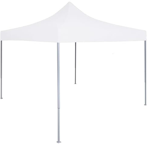 Iiaky Profi-Partyzelt Faltbar 3 x 3 m Stahl Weiß Camping Pavillon Faltzelt 3x3 Wasserdicht