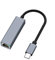 INF Adaptador USB-C a Gigabit Ethernet, Tipo-C a Gigabit Ethernet, Compatible con Tablets Android y Apple, Alta Velocidad de Transferencia, 21x4x1 cm, Gris