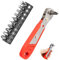 DALAETUS Mini Right Angle Screwdriver Set with Magnetic Screwdrive, 1/4 Inch PH2 Orange Ratchet, Screwdriver Bits Set for DIY Enthusiasts, Durable Carbon Steel, 11 cm Length