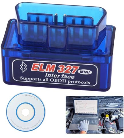 Pennle Mini Bluetooth OBD2 Code Reader, OBD2 Scanner Car Automotive Engine Scanner for Android and Windows, ELM327 OBD II Diagnostic Scan Tool, Check Engine Code Reader with Fault Code Reader (V2.1)