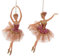 itsisa Baumschmuck Ballerina Ballett Tänzerin pink Gold (2er Set) - Ballett Weihnachtsdeko, Christbaumkugel, Weihnachten