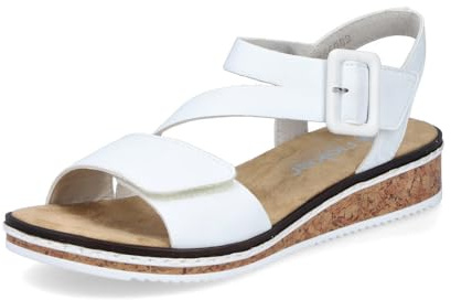 Rieker Women's Classic Sandals V3660, Women's Sandals, White 82, 6 UK
