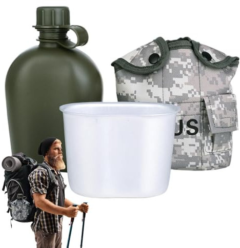 Generico Set mensa da campeggio, kit mensa con coperchio | Set mensa da viaggio multiuso | Borraccia da mensa sportiva, borraccia leggera per escursionismo, campeggio, viaggi