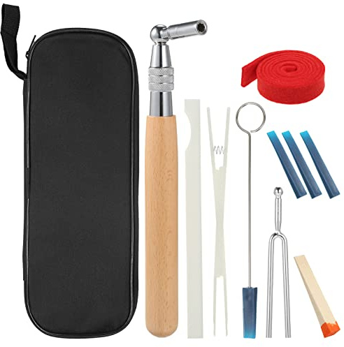 Piano Tuning Kit, 10Pcs Piano Tuning Kit Tuner Hammer Mute Tools Professional Tuner Professional Tool for Beginner,