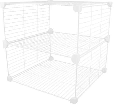 Gatuida 1 Set Gefrierschrank-Trennwände: Modulare Schubladentrenner mit 2 Fächern, Aufbewahrungsboxen für Tiefkühltruhen – Metallgitter-Regalorganizer für Kühlschrankorganisation, 37 x 37 x 36 cm