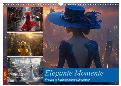 Elegante Momente - Frauen in harmonischer Umgebung (Wandkalender 2026 DIN A3 quer), CALVENDO Monatskalender: Atemberaubende Eleganz und zeitlose ... wundervollen Szenen (CALVENDO Menschen)