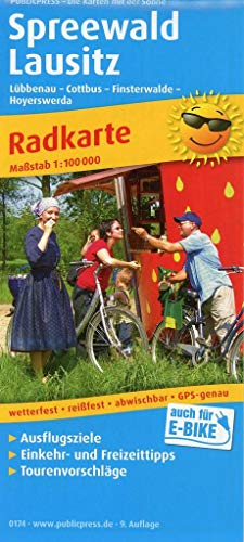 Spreewald - Lausitz: Radkarte mit Ausflugszielen, Einkehr- & Freizeittipps, wetterfest, reissfest, abwischbar, GPS-genau. 1:100000 (Radkarte: RK)