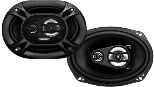 Sound Storm Laboratories SSL EX369 - Altavoces estéreo de 3 vías de 6 x 9 300 W con par de impedancia de 4 ohmios, Cono de woofer de inyección de poliéster y Borde de Goma, Color Negro