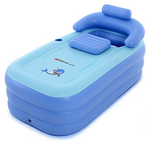 Intime Pliable Gonflable šŠpais Adultes Chauds Baignoire, Enfants Piscine Gonflable, Bleu