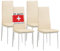 ALBATROS Esszimmerstühle 4er Set Milano, Beige - Edles Italienisches Design, Kunstleder-Bezug, bequemer Polsterstuhl - SGS geprüft - Moderner Küchenstuhl, Stuhl Esszimmer