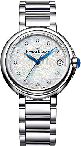 Maurice Lacroix Fiaba Round FA1004-SS002-170 Damenarmbanduhr mit echten Diamanten