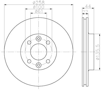 Textar 92255203 Bremsscheibe (Menge: 2 Stk, Paar)