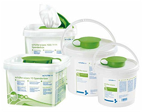 Schülke Wipes Spenderbox 100/111, Desinfektionstücher Spender, Tuchspender, Spendersystem, 5 St (ohne Tücher!)