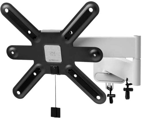 One For All TV Wall Bracket Mount - Screen size 13-43 Inch - For All types of TVs (LED LCD Plasma) - 15° Tilt 180° Swivel Max Weight 25kgs - VESA 75x75 to 200x200 - Free Toolbox app - WM6252
