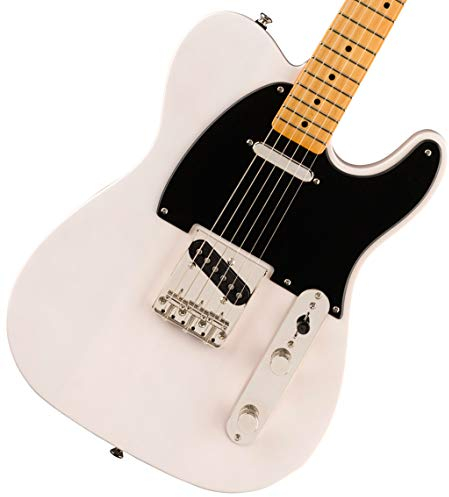 Squier Classic Vibe 50er Telecaster E-Gitarre, mit 2 Jahren Garantie, Weißblond, Ahorn-Griffbrett