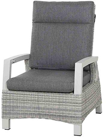 Siena Garden Loungehocker Corido matt-weiß-grau/Ice Grey