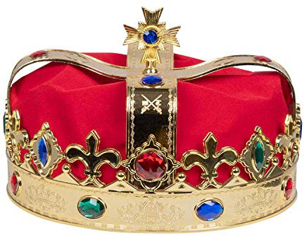 Boland 64557 - Kinderkrone Royal King, Krone, Kaiser, Königin, Herzog, Kopfbedeckung, Karneval, Fasching, Fastnacht, Halloween, Mottoparty, Theater, Bühne