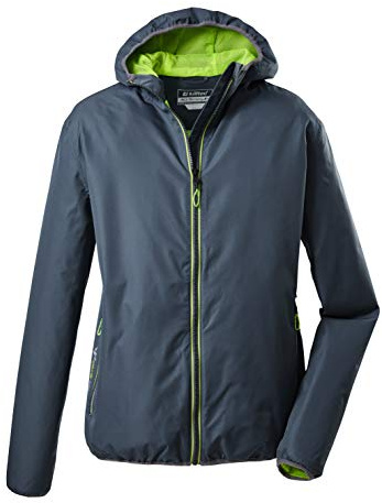Killtec Herren Trin Mn Jckt Funktionsjacke Regenjacke mit Kapuze packbar, stahlblau, XXL EU