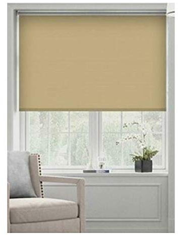 Aprica Blackout Made to Measure Roller Blinds - Easy Fit Roller Blinds for Windows and Doors - Thermal Blinds Fabric with Child Safety Pull Cords (Cappuccino, Width 90cm - Drop 160cm)