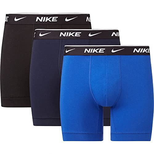 Nike Herren Everyday Cotton Stretch Boxershorts, Obsidian/Game Royal/Black, XS EU