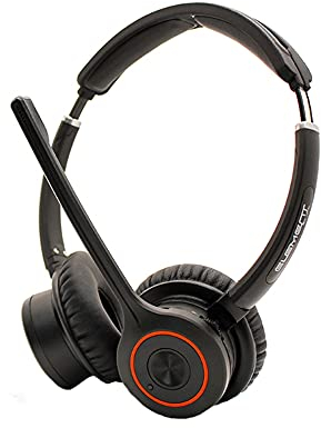JPL Headset Element-BT500D Wireless Binaural, Bluetooth, Wideband Speakers, Surround Shield Noise Cancelling Technology, For Mobile Phones/Softphones, Includes Bluetooth (BT-220) Dongle - Black