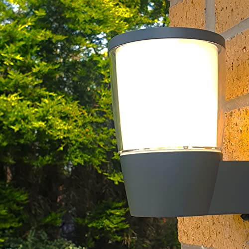 HARPER LIVING Außenwandleuchte Wasserdicht IP54, Wand Außenleuchte E27 Wandlampe, Aluminium Außenleuchte, für Terrasse Garten, 35W Max, IP54, ohne Leuchtmittel
