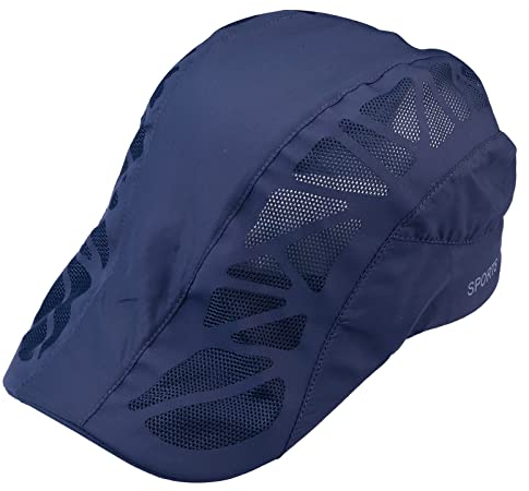 KYEYGWO Atmungsaktive Mesh Schirmmütze für Herren und Damen, Gatsby Newsboy Flatcap Outdoor Sonnenhut Einstellbare Sportmütze Freizeit Barette Cap Sommer Kappe, Blau
