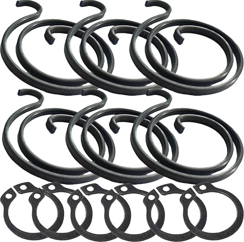 Universal Hardware Door Handle Spring & Circlip Repair Kit, Pack of 6 Sets – 2 Turn 2mm Metal Coil Springs with Matching Circlips for Lever Handles, UPVC, Composite & Internal Door Repair