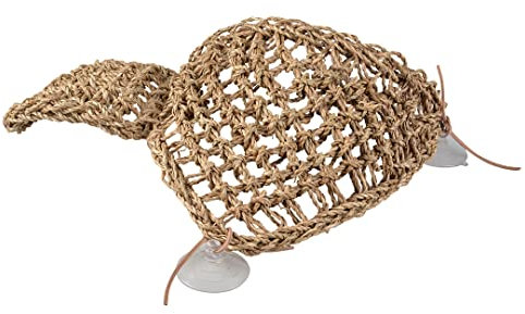 Terra Della, Dekorative Hängematte mit Leiter aus 100% natürlichem Rosshaar, ermöglicht es den Tieren die Körpertemperatur, raue Textur fördert die Häutung, leicht zu bewegen und zu befestigen