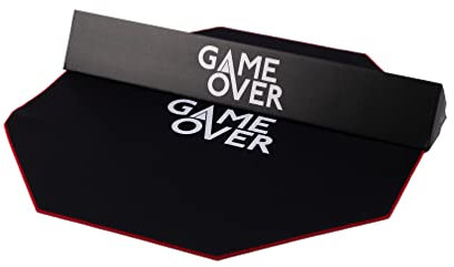 Game Over Anti Slip Gaming Floor Mat | Waterproof Octagon Gamer Chair Rug | Wear Resistant Carpet Protector | Low Pile Desk Anti-scratch Chair Mat | Durable And Lightweight (Octagon Red)