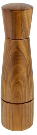 Pepper Grinder, VanlonPro Wooden Pepper Mill Salt Mill, Adjustable Coarseness Peppermill and easily refillable, Ceramic Grinding Mechanism (8 Inch, 1 Pack)