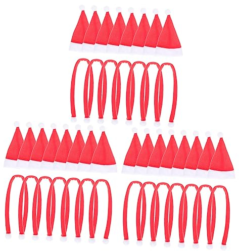 Abaodam 3 Sätze Kleine Weihnachtsmützen Masse Mini-weihnachtsmützen Zum Basteln Weihnachtsmütze Für Puppe Weihnachtsmützen Und Schal Weihnachtsmützen Basteln Miniatur Stoff
