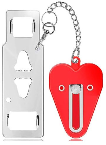 Serrure de Porte Portative,Serrure Porte Exterieur Serrure de Verrouillage Serrure de Voyage pour Hôtel Motel Maison Appartement Ecole Appartement