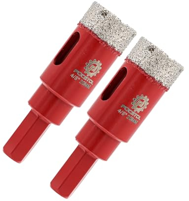 FOCSTOL Foret Diamant Carrelage 20mm - 2 pièces Scie Cloche Diamant avec Tige Hexagonale pour Porcelaine Céramique Carrelage Marbre Granit