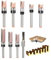 SICWOOD 9pcs Pattern Flush Trim Router Bit 1/4 Shank, Carbide Tipped Top Bearing Template Pattern Router Bit, Straight Flush Cut Router Bit, for Wood Trimming