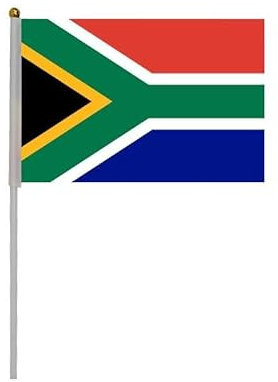 Pandiui23 20 Drapeaux à manivelle d'Afrique du Sud, Afrique du Sud Mini Drapeau portable, Drapeau Afrique du Sud, Petit Drapeau Afrique du Sud, Mini Drapeau Afrique du Sud