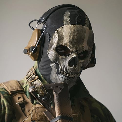Yearsahrk Ghost Maske Call of Duty Totenkopf Maske Sturmmaske Sturmhaube Ski Gesichtsmaske Karneval Halloween Kostüm Cosplay Requisite (Ghost Maske-D)