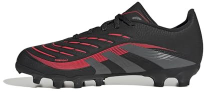 adidas Predator League Multi Ground Football Boots Kids, Scarpe da Calcio, Core Black/Grey Four/Lucid Red, 36 1/3 EU