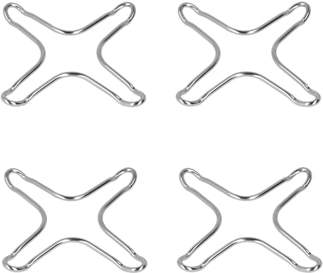 Metaltex Set mit 4 Gasherd-Reduzierstücken, hitzebeständig, Universaladapter, verchromt, für Mokka, Töpfe, Pfannen, Teekannen.