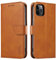 LOLFZ Wallet Case for iPhone 11 Pro, Vintage Leather Book Case with Card Holder Kickstand Magnetic Closure Flip Case Cover for iPhone 11 Pro - Light Brown