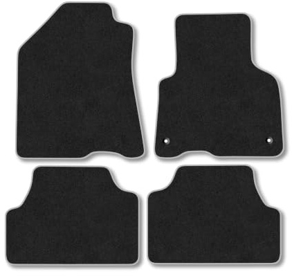 Kia Soul (2019-2024) [Electric] Carpet Car Mats | Grey Edge Trim Tailored Fit Floor Mats Full Coverage Protection Accessories Easy Clean Anti Slip Made in the UK